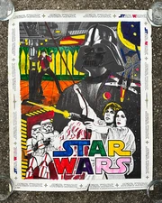 Vtg 1977 Star Wars Craft Master Art Poster  Vader Luke Leia Han COMPLETED 2