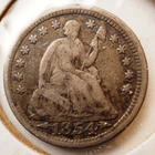 1854 ARROWS   SEATED LIBERTY SILVER HALF DIME   ** NICE** - FREE SHIPPING! C1542
