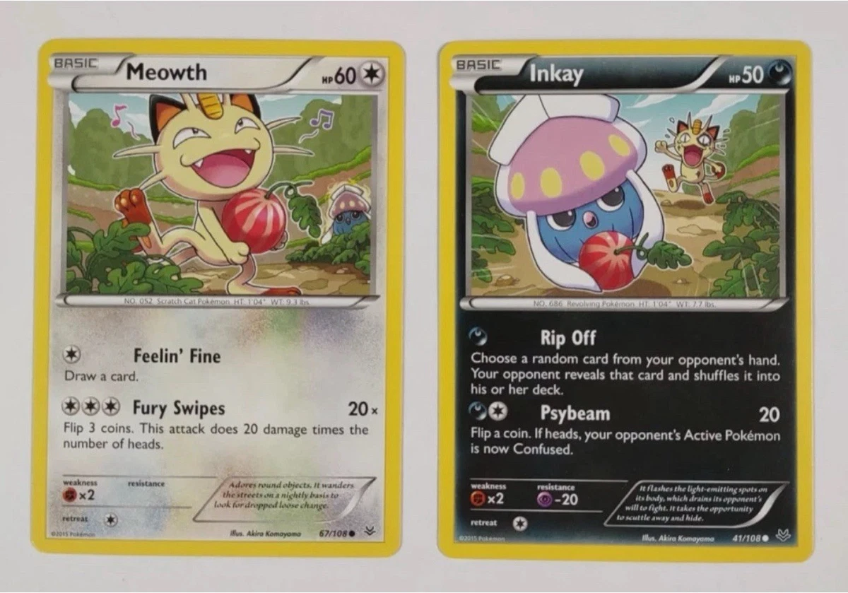 inkay pokemon card value Pokemon Lot 004 Cards (2) Ancient Origins (45/98) & (2) INKAY Breakthrough (93/162) and BOTH Reverse Holos Toys & Games the Defending Pokmon cant retreat Inkay #50 Prices | Pokemon