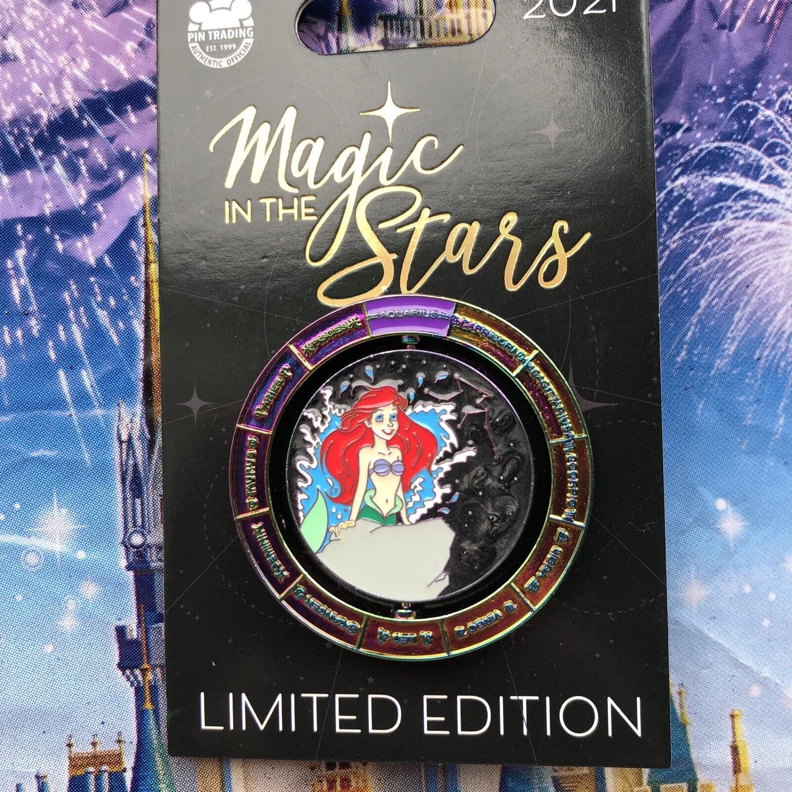 Disney Parks Ariel The Little Mermaid Aquarius 2021 Magic in the Stars LE Pin