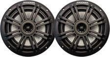 6.5" 150 Watt Peak Power 2-Way Marine OEM Replacement Black Boat Audio Speakers