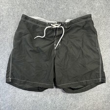 Trunks Surf  Swim Co Swim Trunks Mens 2XL Black Solid Mesh Lined Drawstring