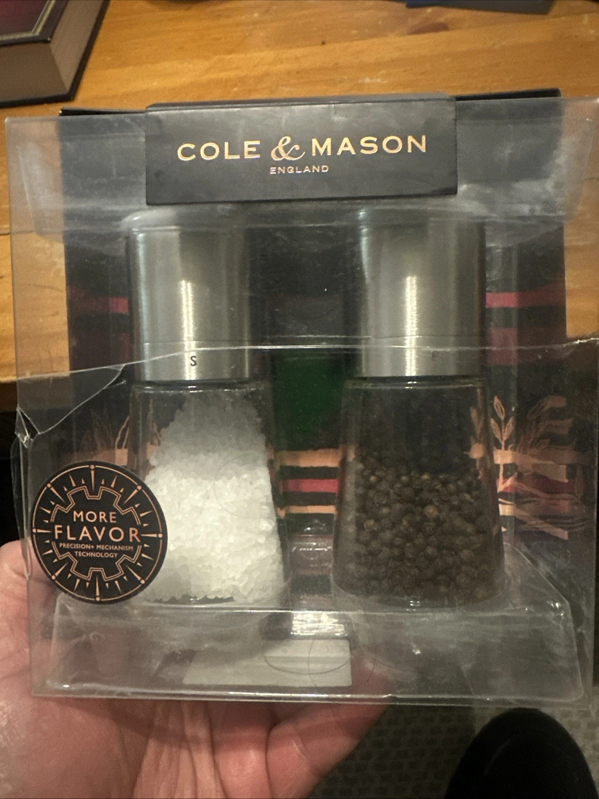Cole & Mason Clifton Stainless Steel Glass Salt and Pepper Grinders