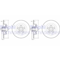 2X Delphi Bremsscheiben 270Mm Voll Hinten Passend FÜR Renault Grand Megane