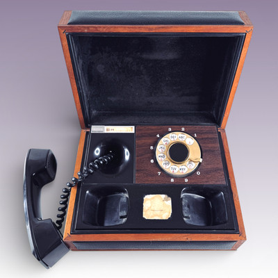 Deco-Tel Executive Boxed Rotary Personal Telephone Model 2131-B 1970s