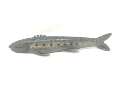 VINTAGE 9”!DARK HOUSE  ICE FISH SPEARING DECOY~ FOLK ART FISHING LURE