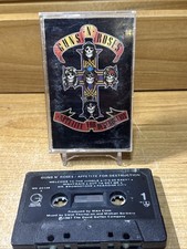 Guns and Roses “Appetite for Destruction” Cassette Tape 1987 Geffen