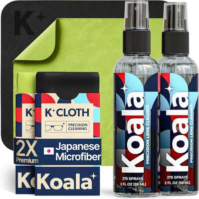 #ad #ad Koala Eyeglass Lens Cleaner Spray Kit: 2 Bottles 2 Microfiber Cloths USA $12.89