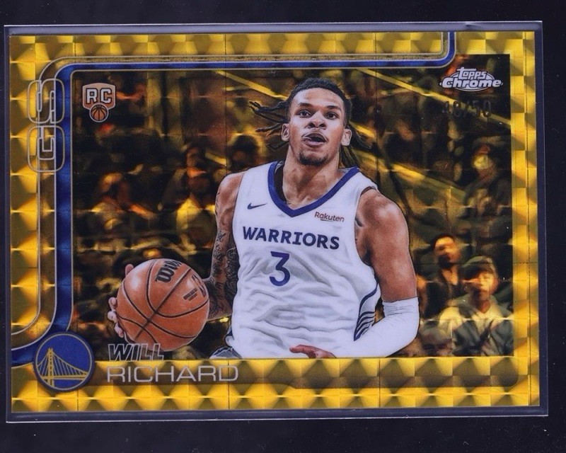 2025-26 Topps Chrome - Will Richard #287 Gold Geometric Refractor /50 Rookie