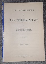 Jahresbericht Kgl. Studienanstalt Kaiserslaut...