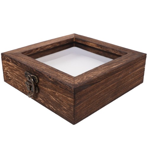 Butterfly Display Box Wooden Frame Case with Hinge Door - Picture 5 of 12