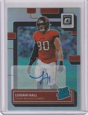 Logan Hall 2022 Panini Donruss Optic Holo Prizm Rated Rookie Rc Auto (15/125)