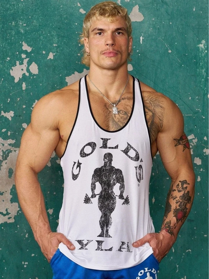 Nuevo Chaleco Deportivo de Secado Rápido de Algodón para Hombres Fitness Diseño Estampado YLA Foto 2 de 4