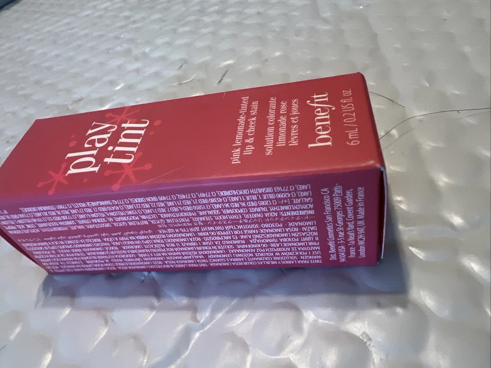 Benefit Play Tint 6.0ml/0.2oz Pink Lemonade tinted lip & cheek stain new in box - Image 4 of 4