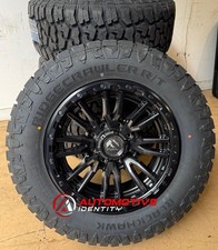 20x10 Fuel D679 Rebel Black Wheels 35 Rt Tires 6x5.5 Dodge Ram 1500 Trx