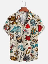 Vintage Tattoo Hawaiian Shirt
