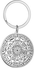 Seven Archangels Sigil Keychain – Occult Symbol Design for Spirituality,