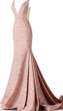 NWT JOVANI 47075 Elegant Sleeveless Pink Evening Gown Size 8