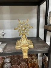 Gold Star Stocking Holder For Mantle