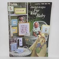 Vtg Leisure Arts Charted Designs For Your Baby 158 Cross Stitch