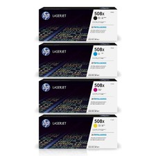 HP 508X High Yield Toner Cartridge Set CF360X, CF361X, CF362X, CF363X