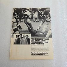 Vintage Print Ad Super Bowl XV Jack Buck Brent Musburger Hank Stram 8x10.5 1981