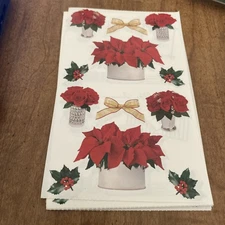 Mrs Grossman's CHRISTMAS FLOWERS Stickers Vintage Discontinued 2003