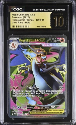 Pokemon Mega Charizard X ex 109/094 Phantasmal Flames - CGC 10 PRISTINE