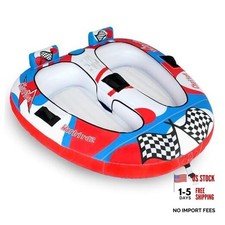 Towable Tube for Boating, 1 2 Person Inflatable Towable Tube with Super Car
