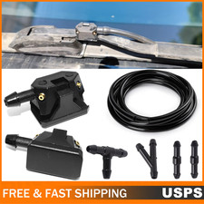 2 X Windshield Wiper Washer Nozzle 2m Hose For Chevrolet Malibu Equinox Blazer T