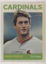2013 Topps Heritage Chrome Refractor 318/564 David Freese #HC23 5lp