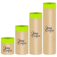 Pre Taped Masking Paper for Painting 4 Pack, 6, 12, 18 and 24 in x 50 ft , A...