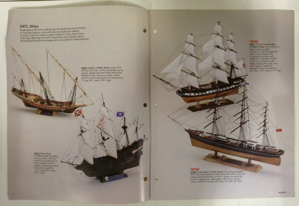 Каталог винтажных реплик моделей кораблей и циклов ERTL 1982 г. - Изображение 2 из 4