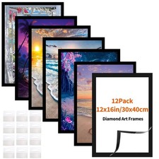 12 Pack 12x16 Inch Magnetic Diamond Painting Art Frame for Wall Windor Door