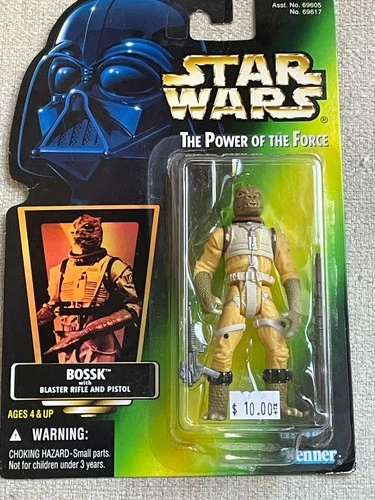 VINTAGE 1996 STAR WARS POWER OF THE FORCE POTF BOSSK ACTION FIGURE NEW ON CARD