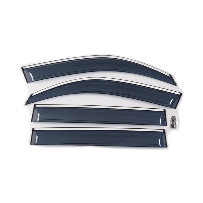 Visera de ventana con viaje de acero inoxidable para Toyota Land Cruiser LC200 5700 2008-2019 Foto 2 de 2