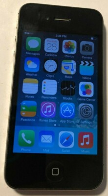 iPhone 4 Black (Verizon) A1349 8GB CDMA Fast Ship Very Good Used IOS 7.1.2 (: