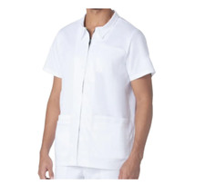 Landau Labcoat Mens Collared Scrub Jacket Zipped Front Medical Professional