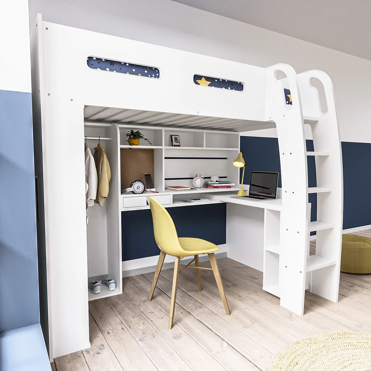 Wooden desk bed deals