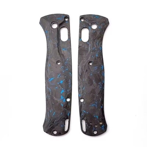 Hot 1 Pair Custom Made 3K Blue CF Handle Scales For Benchmade Bugout 535 Knives - Picture 2 of 3