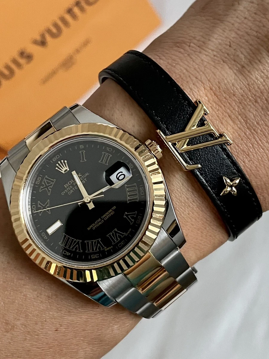 LOUIS VUITTON LV Iconic Bracelet Leather Noir M8085 Accessory 