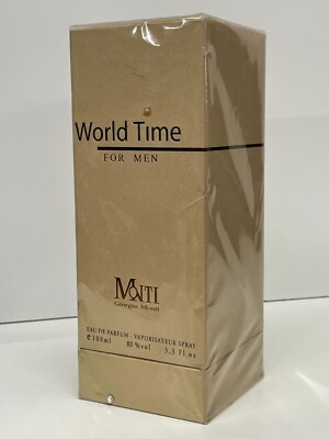 Giorgio Monti World Time EDT Spray For Men 3.3 Fl Oz 100 ML New In Box.