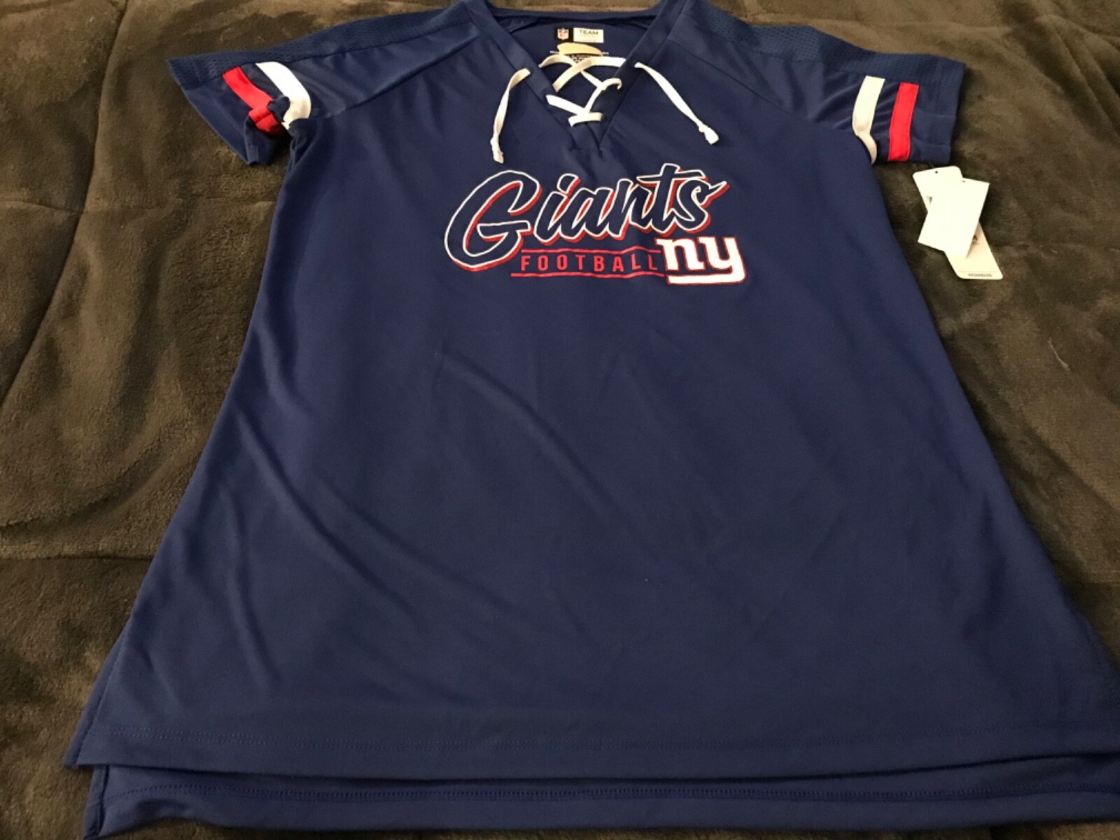A76 New York Giants Women’s Majestic NFL Draft Me Jersey Top Shirt NWT medium