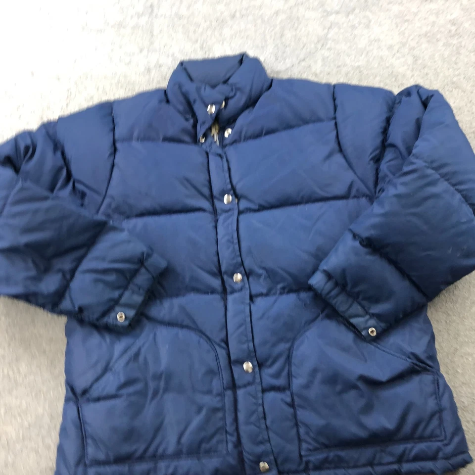 Vintage Sierra Designs Jacket Men Medium Blue Full Zip Outdoors Down Filled 80s* - Image 3 of 4