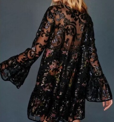 green emerald velvet dress Free People
