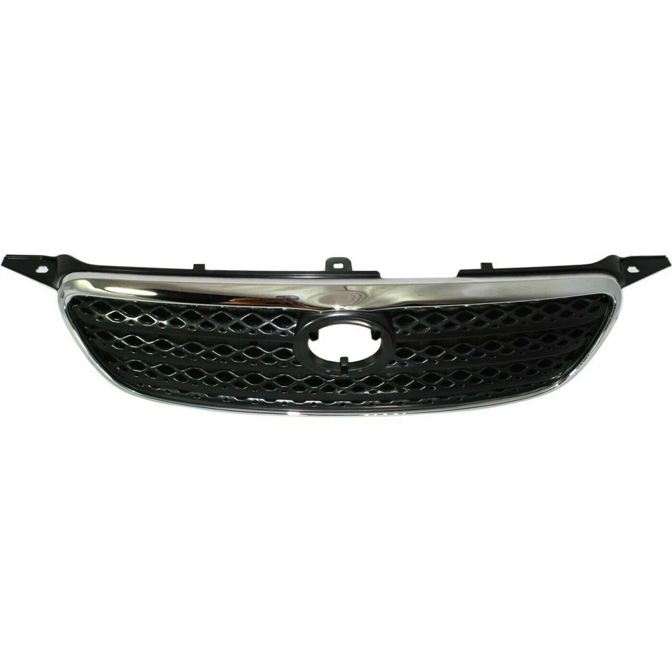 For 2005-2008 Toyota Corolla Front Grille Chrome Shell with Gray Insert Plastic Foto 3 de 4