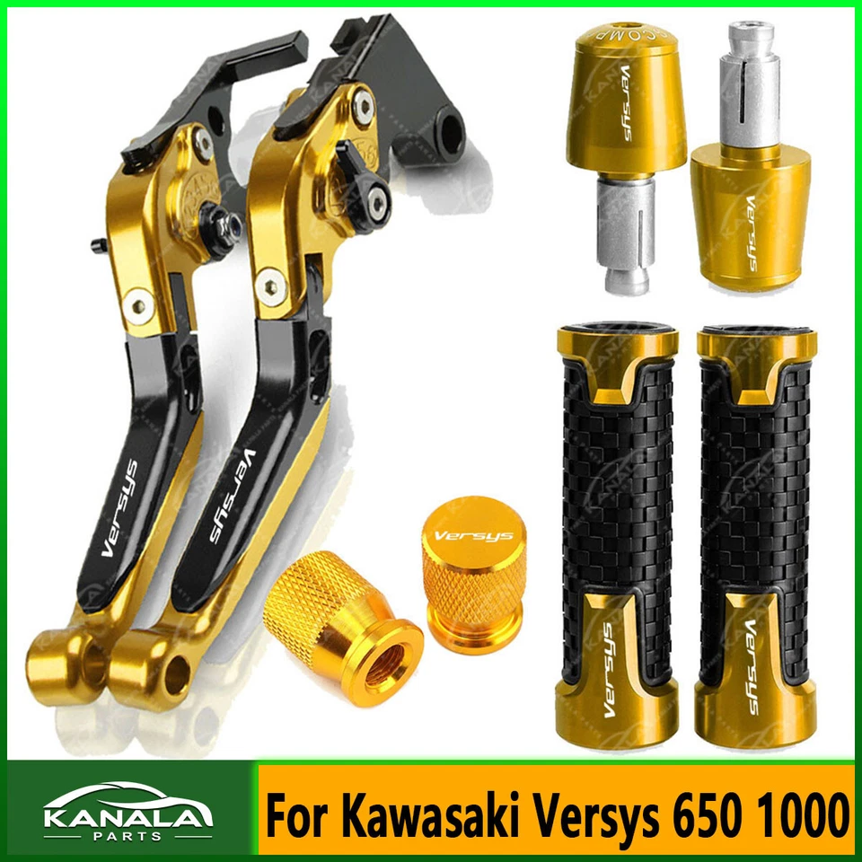 4Pcs Motorcycle CNC Adjustable Brake Clutch Levers For Kawasaki Versys 650 1000 Foto 3 de 4