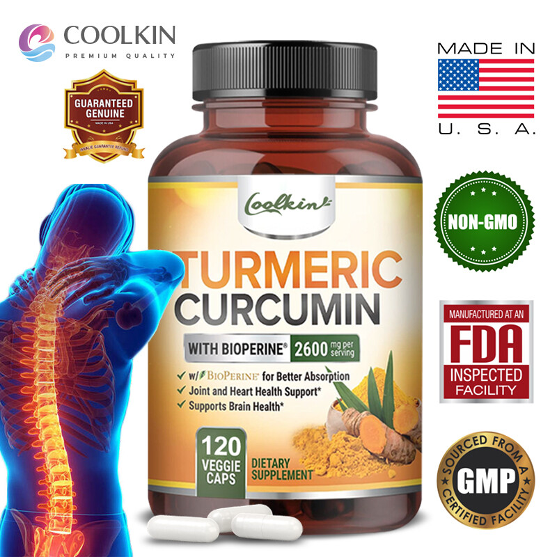 Cúrcuma Curcumina Alta Potencia 95% 2600 mg con Extracto de Pimienta Negra BioPerine