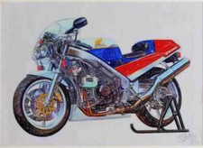 A3 Photo Limited Edition Honda VFR750R 1988 ghosted