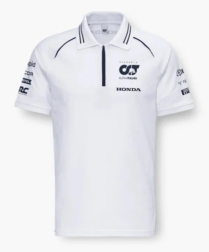 ALPHA TAURI F1 Teamline Polo - Herren T-Shirt Weiß SAT23024 Formula 1 NEU